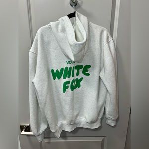 NWT white fox hoodie
